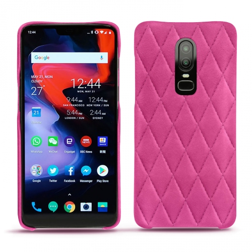 OnePlus 6 leather covers and casesRose BB - Couture ( Pantone #DB599F )