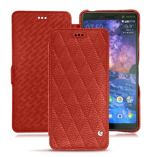 Funda de piel Nokia 7 PlusPapaye - Couture ( Pantone #b54317 ) 