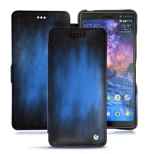 Lederschutzhülle Nokia 7 PlusBleu Patine