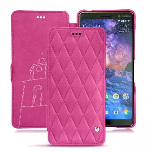 Funda de piel Nokia 7 PlusRose BB - Couture ( Pantone #DB599F )