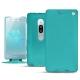 Sony Xperia XZ2 Premium leather case - Bleu fluo