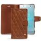 Sony Xperia XZ2 Premium leather case - Marron - Couture ( Nappa - Pantone 1615C ) 