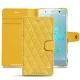 Housse cuir Sony Xperia XZ2 Premium - Mimosa - Couture ( Pantone 141C ) 