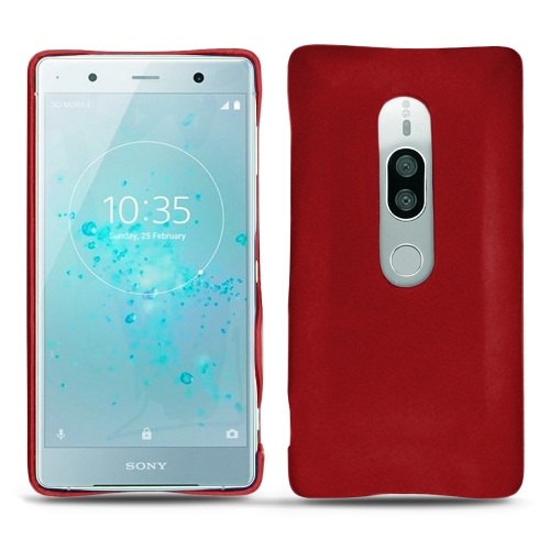 Sony Xperia XZ2 Premium - Habillez votre appareil mobile avec des coques en cuir haut de gammeRouge ( Nappa - Pantone #d50032 ) 