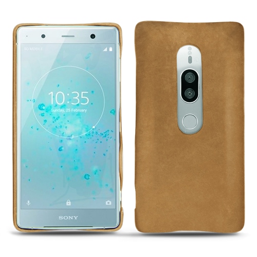 Funda de piel Sony Xperia XZ2 PremiumSable vintage ( Pantone #9b7340 ) 