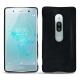 Custodia in pelle Sony Xperia XZ2 Premium - Dark vintage ( Roughtcut - Black#5256 ) 