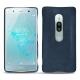 Capa em pele Sony Xperia XZ2 Premium - Jean vintage ( Roughtcut - Pantone 285U  ) 