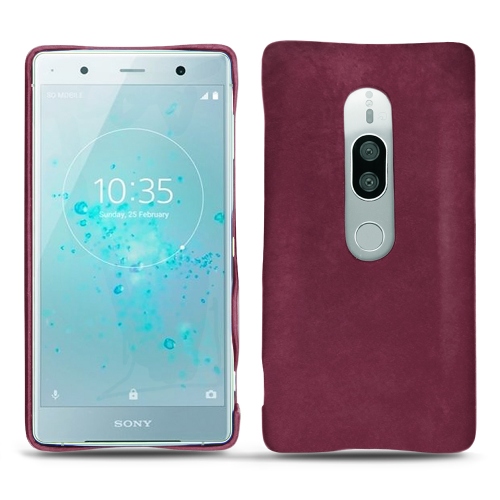 Sony Xperia XZ2 Premium leather casePrune vintage ( Pantone #612434 ) 