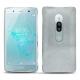 Lederschutzhülle Sony Xperia XZ2 Premium - Platinium ( Pantone 877C ) 