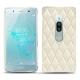 Sony Xperia XZ2 Premium leather cover - Blanc - Couture ( Bologna - White ) 