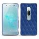 Lederschutzhülle Sony Xperia XZ2 Premium - Bleu océan - Couture ( Nappa - Pantone 293C ) 