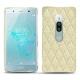 Sony Xperia XZ2 Premium leather cover - Ivoire - Couture ( Sleek P C12 - White ) 