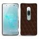 가죽 커버 Sony Xperia XZ2 Premium - Châtaigne - Couture ( Pantone 476C ) 