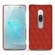 가죽 커버 Sony Xperia XZ2 Premium - Papaye - Couture ( Pantone 180C ) 