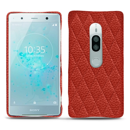 Sony Xperia XZ2 Premium - Habillez votre appareil mobile avec des coques en cuir haut de gammePapaye - Couture ( Pantone #b54317 ) 