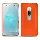 Lederschutzhülle Sony Xperia XZ2 Premium - Orange fluo