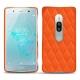 Sony Xperia XZ2 Premium leather cover - Orange fluo - Couture