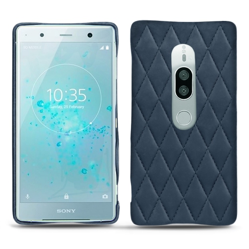 Funda de piel Sony Xperia XZ2 PremiumJean vintage - Couture ( Pantone #2f414f  ) 