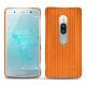 Coque cuir Sony Xperia XZ2 Premium - Abaca arancio