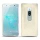 Coque cuir Sony Xperia XZ2 Premium - Crocodile milk