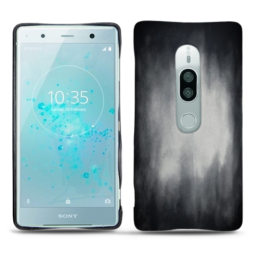 Sony Xperia XZ2 Premium - Habillez votre appareil mobile avec des coques en cuir haut de gammeGris Patine