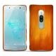 Sony Xperia XZ2 Premium leather cover - Orange Patine