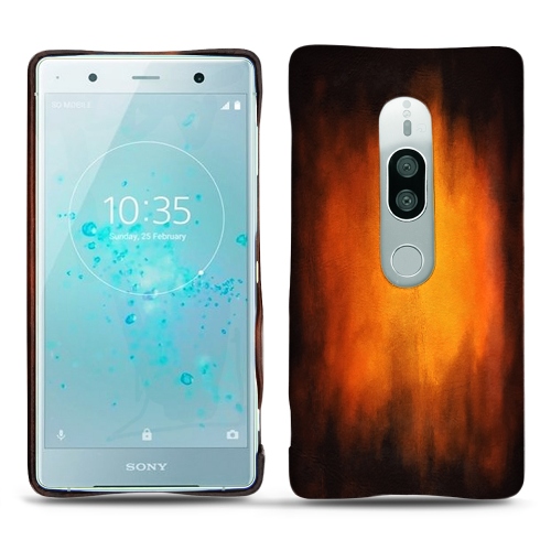 Sony Xperia XZ2 Premium leather caseFauve Patine