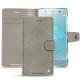 Housse cuir Sony Xperia XZ2 Premium - Acier vintage ( Pantone 403C ) 