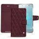 Capa em pele Sony Xperia XZ2 Premium - Lie de vin - Couture ( Pantone 5115C ) 