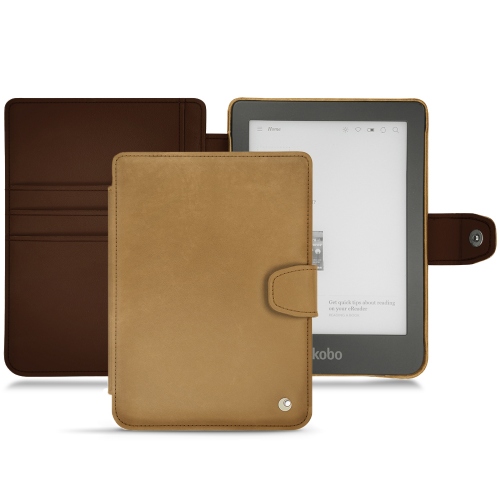 Custodia in pelle Kobo Clara HDSable vintage ( Pantone #9b7340 ) 