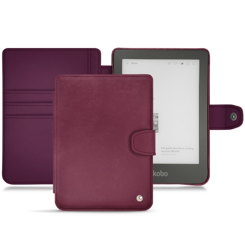 Housse cuir Kobo Clara HDPrune vintage ( Pantone #612434 ) 