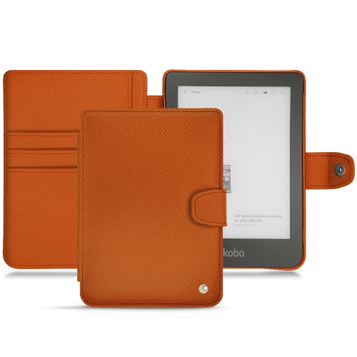 Kobo Clara HD leather caseOrange vibrant ( Pantone #e36b39 ) 