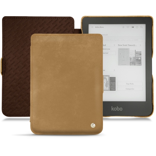 Capa em pele Kobo Clara HDSable vintage ( Pantone #9b7340 ) 