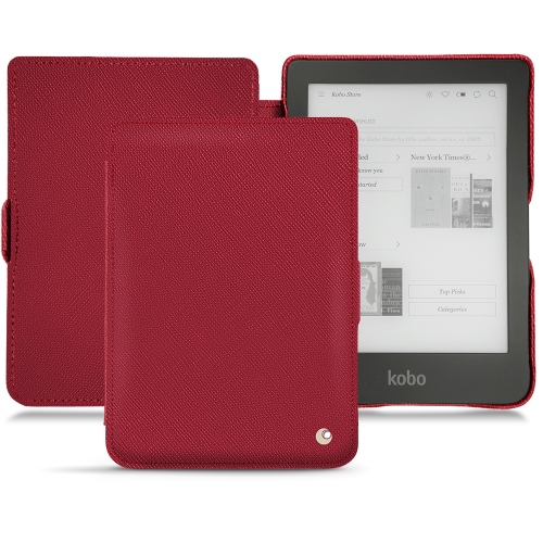 가죽 커버 Kobo Clara HDRouge passion ( Pantone #a6192e ) 