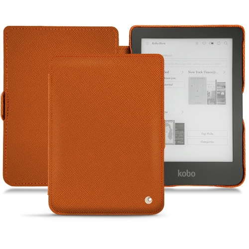 Kobo Clara HD leather caseOrange vibrant ( Pantone #e36b39 ) 