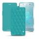 Housse cuir Sony Xperia XZ2 Premium - Bleu fluo - Couture