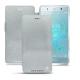 가죽 커버 Sony Xperia XZ2 Premium - Platinium ( Pantone 877C ) 