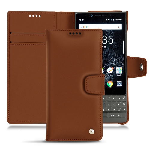 Protégez votre Blackberry Key2 avec des housses en cuir haut de gammeMarron ( Nappa - Pantone #8B4720 ) 