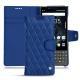 Capa em pele Blackberry Key2 - Bleu océan - Couture ( Nappa - Pantone 293C ) 