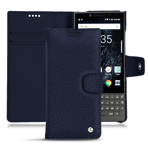 가죽 커버 Blackberry Key2Cobalt ( Pantone #2b253f ) 