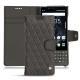 Lederschutzhülle Blackberry Key2 - Anthracite - Couture ( Pantone 424C ) 