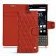 レザーケース Blackberry Key2 - Papaye - Couture ( Pantone 180C ) 