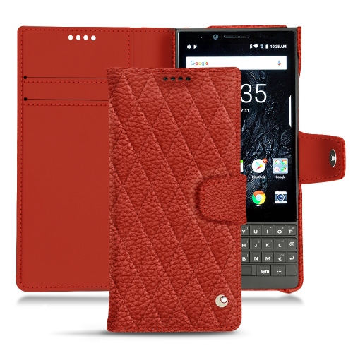 가죽 커버 Blackberry Key2Papaye - Couture ( Pantone #b54317 ) 