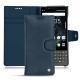 Custodia in pelle Blackberry Key2 - Jean vintage ( Roughtcut - Pantone 285U  ) 