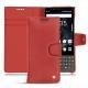 Housse cuir Blackberry Key2 - Cerise vintage ( Pantone 185C ) 