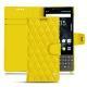 Housse cuir Blackberry Key2 - Jaune fluo - Couture