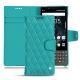 Housse cuir Blackberry Key2 - Bleu fluo - Couture