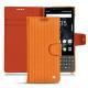 Capa em pele Blackberry Key2 - Abaca arancio