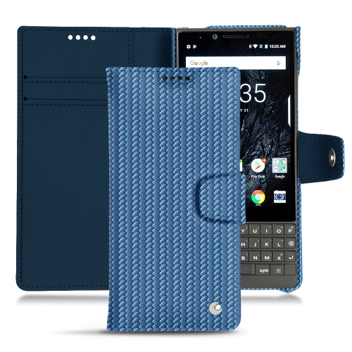 硬质真皮保护套 Blackberry Key2Abaca ishia ( Pantone #395775 ) 