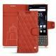 Housse cuir Blackberry Key2 - Arange clouquié - Couture
